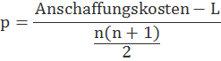 Arithmetisch progressive Abschreibung (AfA) - Berechnung, Formel, Hinweise
